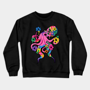 Floral Octopus Crewneck Sweatshirt